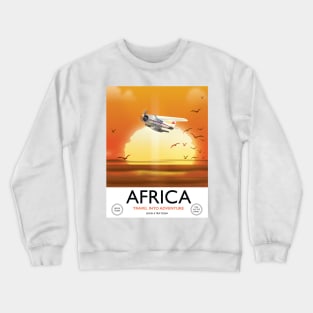 Africa Sunset travel poster Crewneck Sweatshirt